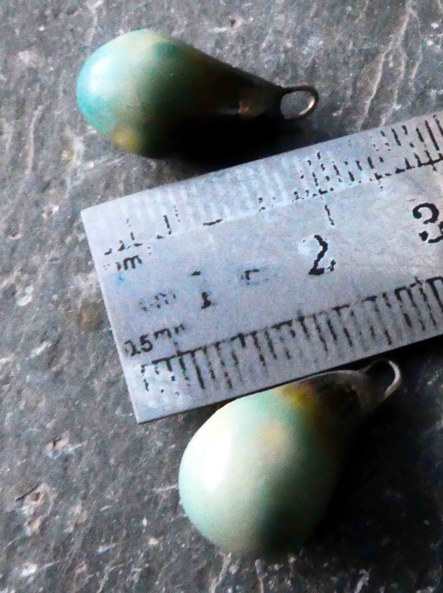 Ceramic Drops Earring Charms -Aztec Turquoise