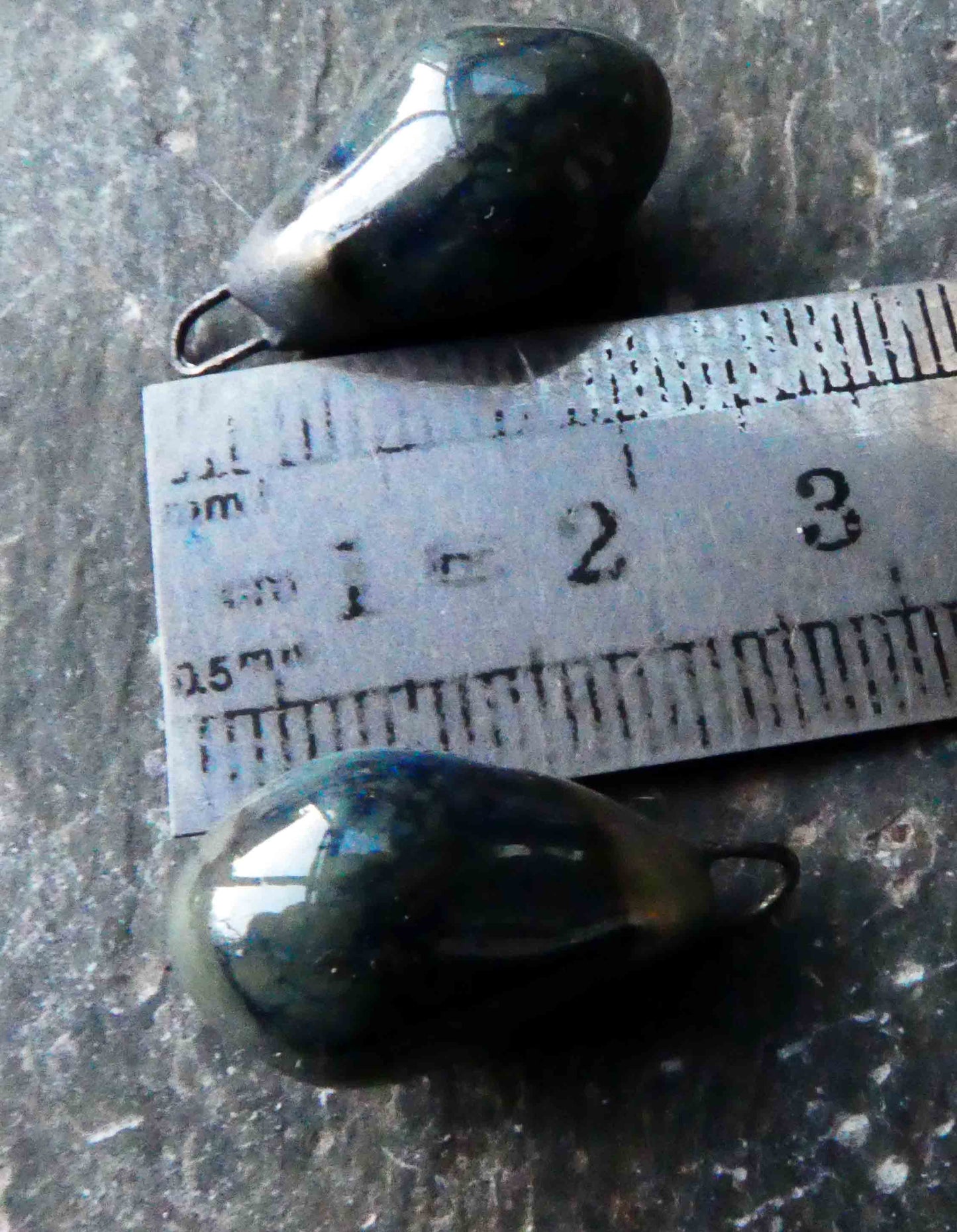 Ceramic Drops Earring Charms -Pottery Blue