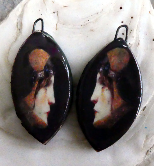 Lucien Victor Guirand De Scevola Decal Drop Earring Charms