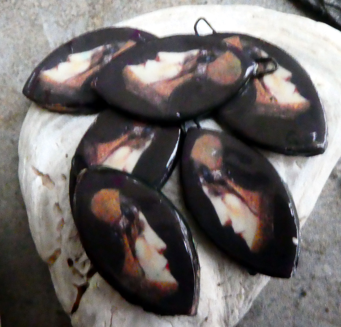 Lucien Victor Guirand De Scevola Decal Drop Earring Charms