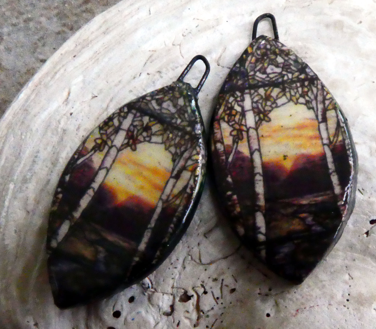 Ceramic Tiffany Earring Drops#20