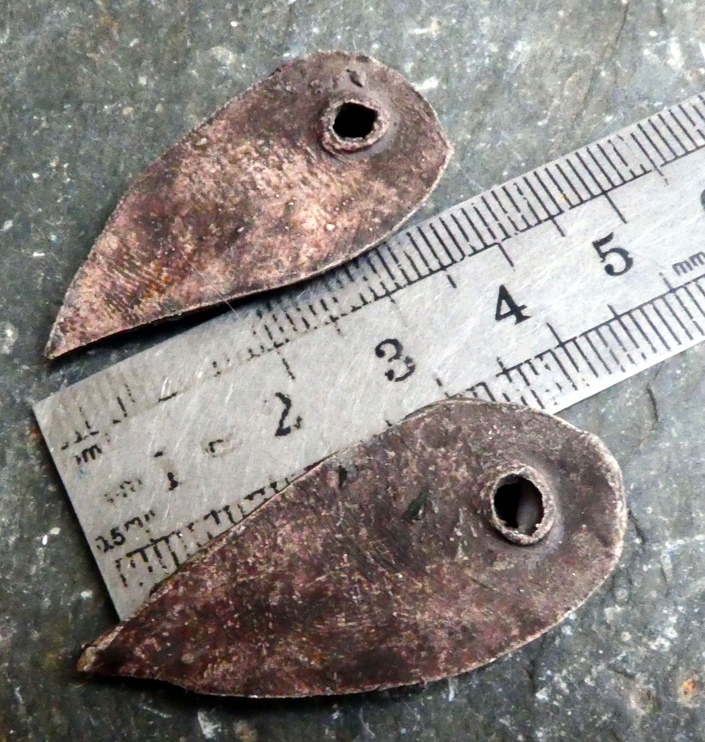 Ceramic Barky Textured Shard Earring Charms - Brown