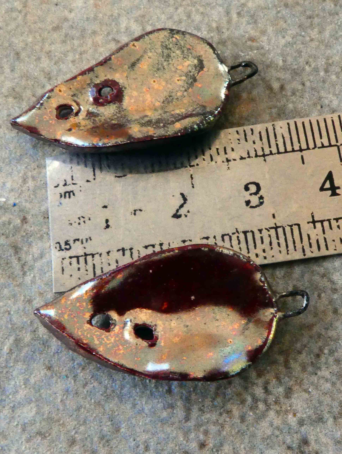 Ceramic Angel Wings Earring Connectors -Rose Gold