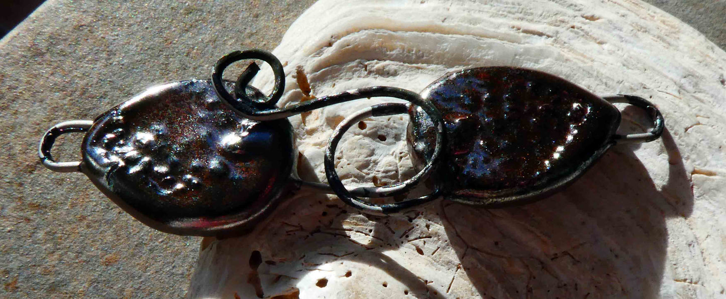 Ceramic Textured Clasps - Gloria