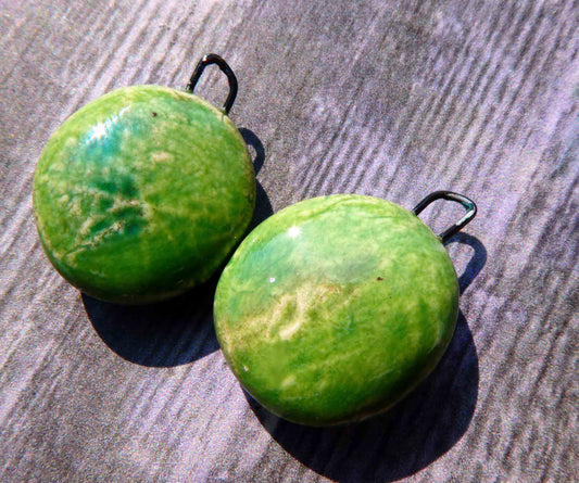 Ceramic Little Drops - Discs- Fern