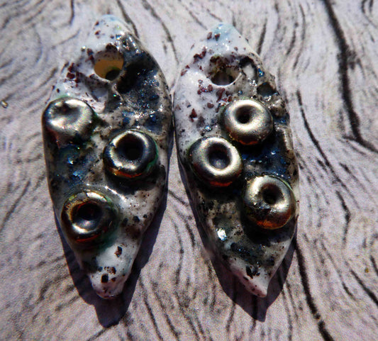 Ceramic Lightweight Barnacle Shard Earring Charms