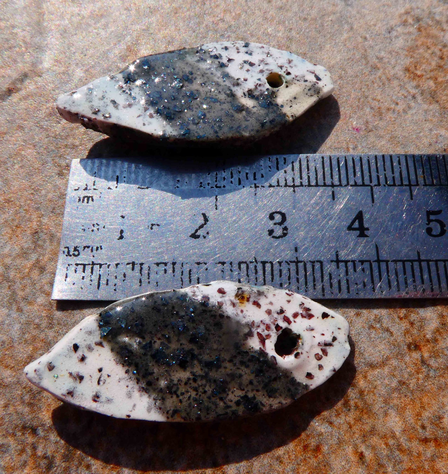 Ceramic Lightweight Barnacle Shard Earring Charms