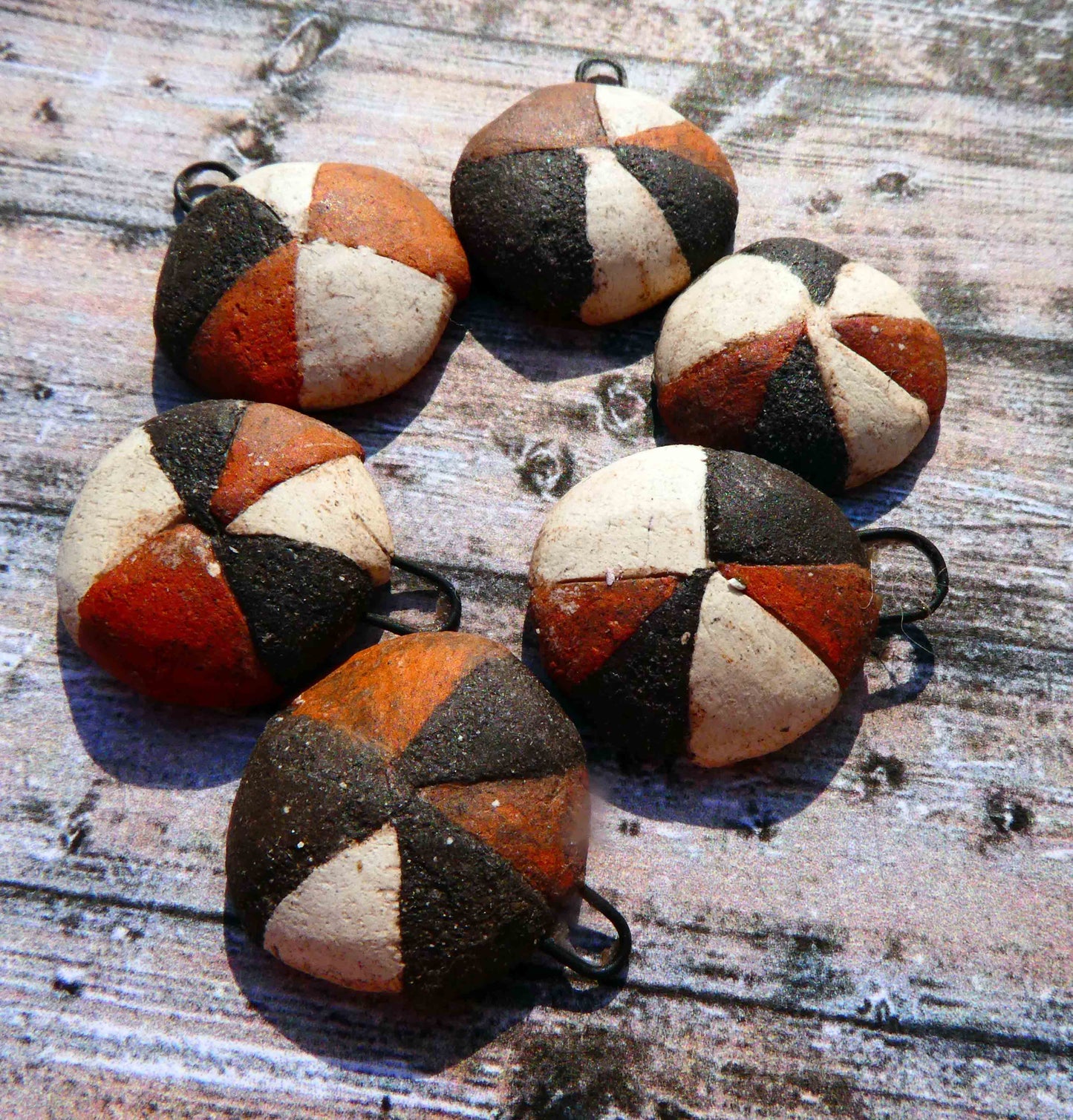 Mixed Ceramic Disc Drop Earring Charms #3