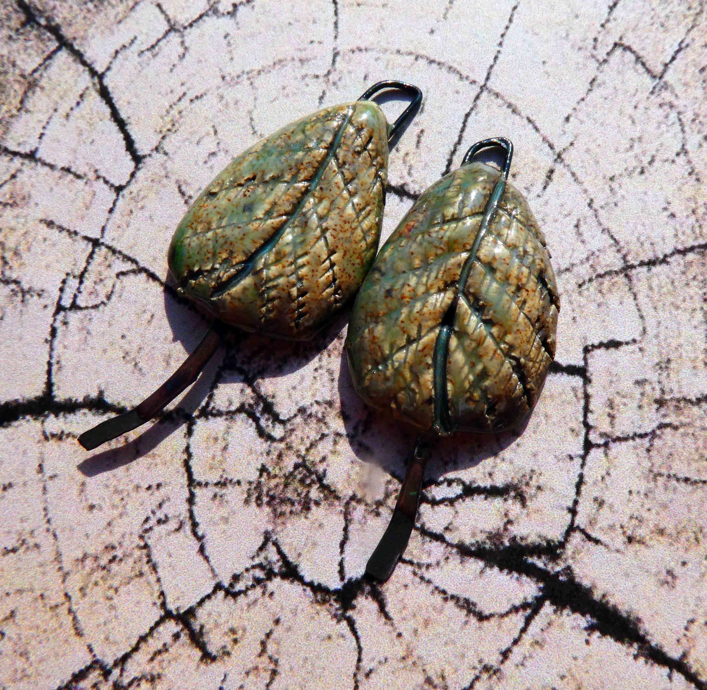 Ceramic Tree Earring Dangles -Provence