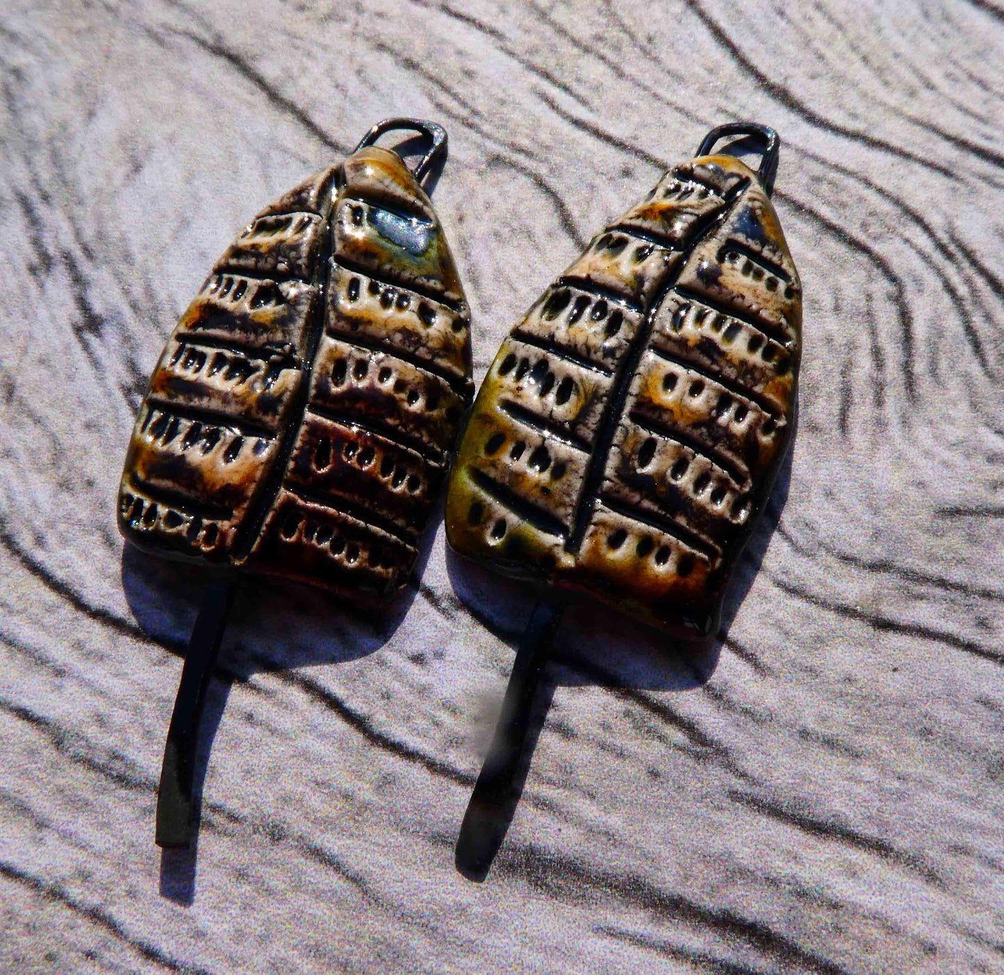 Ceramic Tree Earring Dangles -Dune