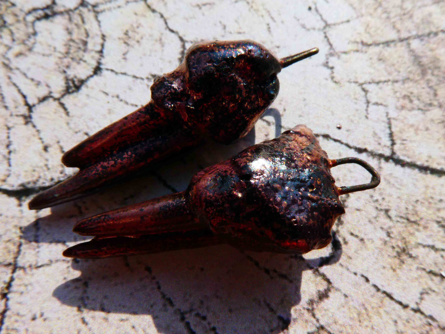 Ceramic Raku Sea Creature Earring Charms