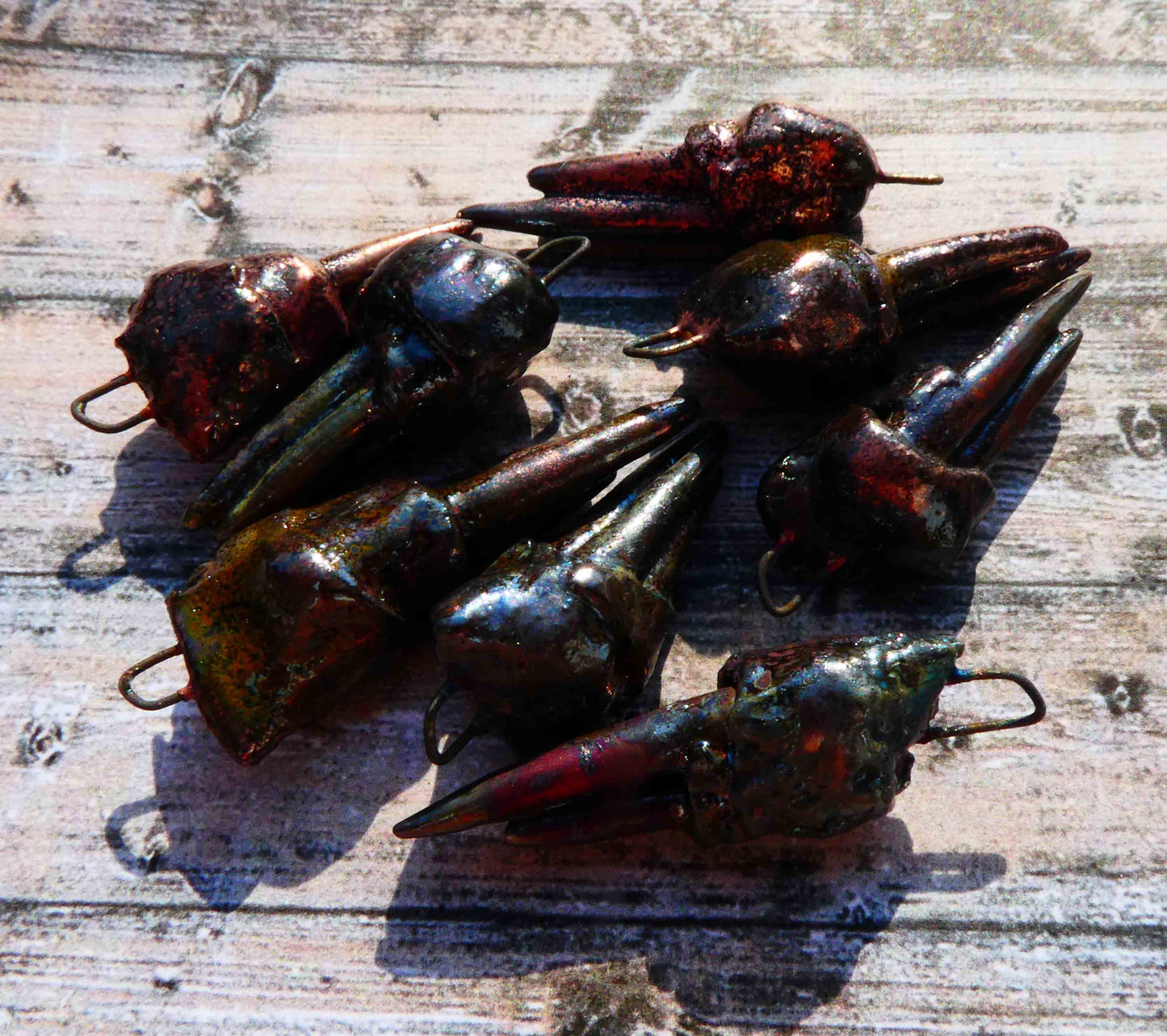 Ceramic Raku Sea Creature Earring Charms