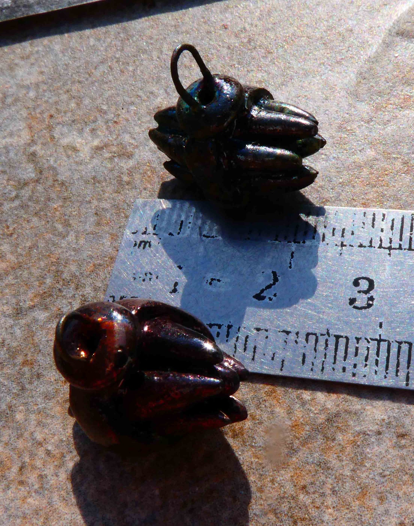 Ceramic Raku Small Stick Bundle Earring Charms