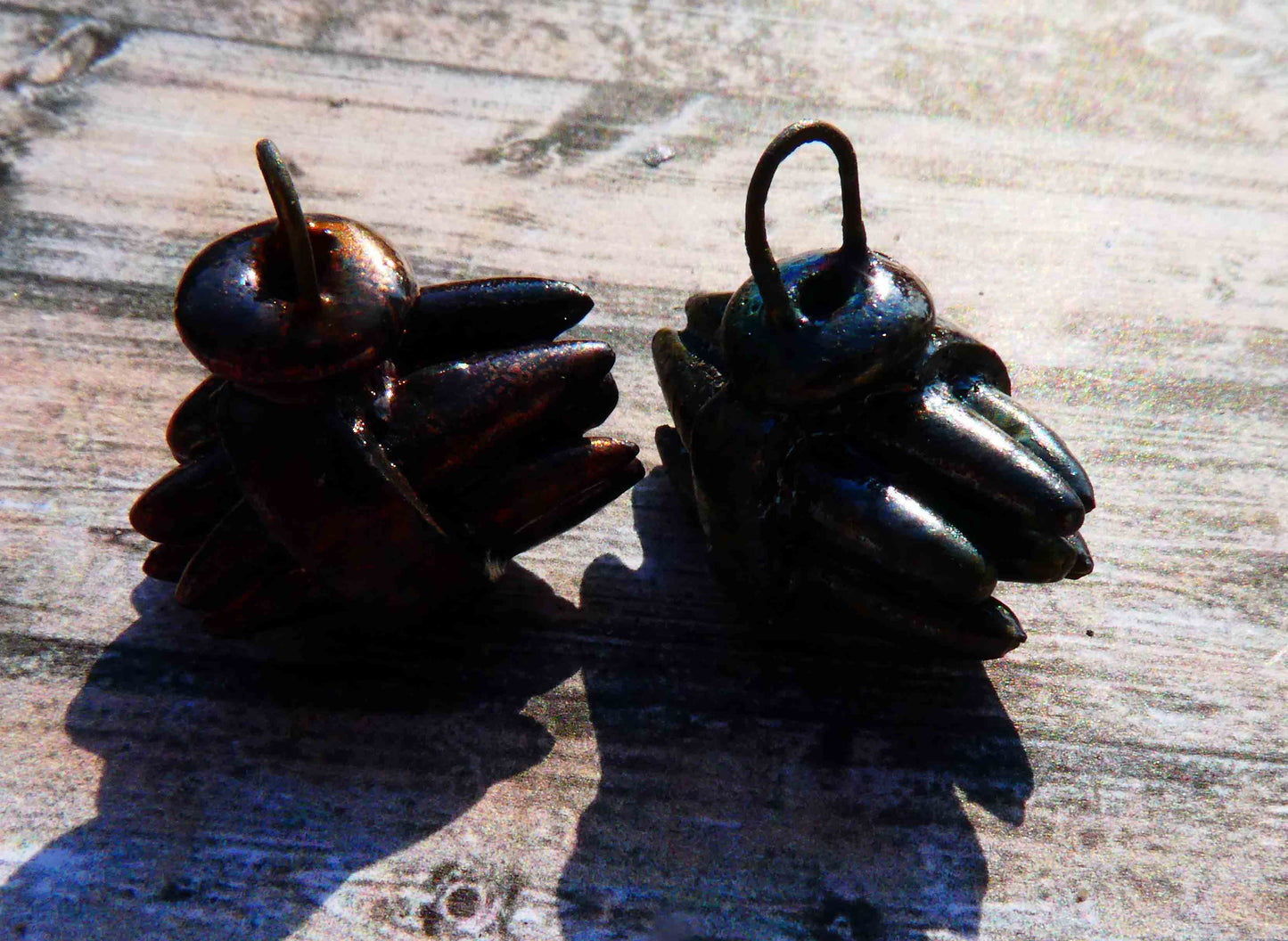 Ceramic Raku Small Stick Bundle Earring Charms