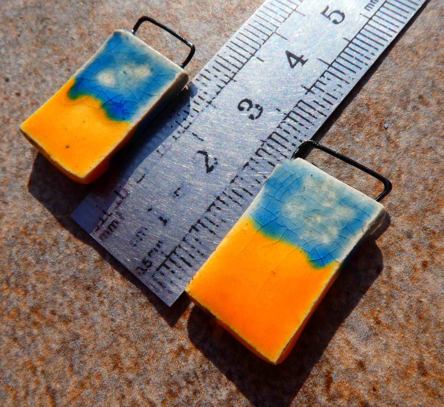 For Ukraine - Skies Over Wheatfield Tablet Earring Charms #4