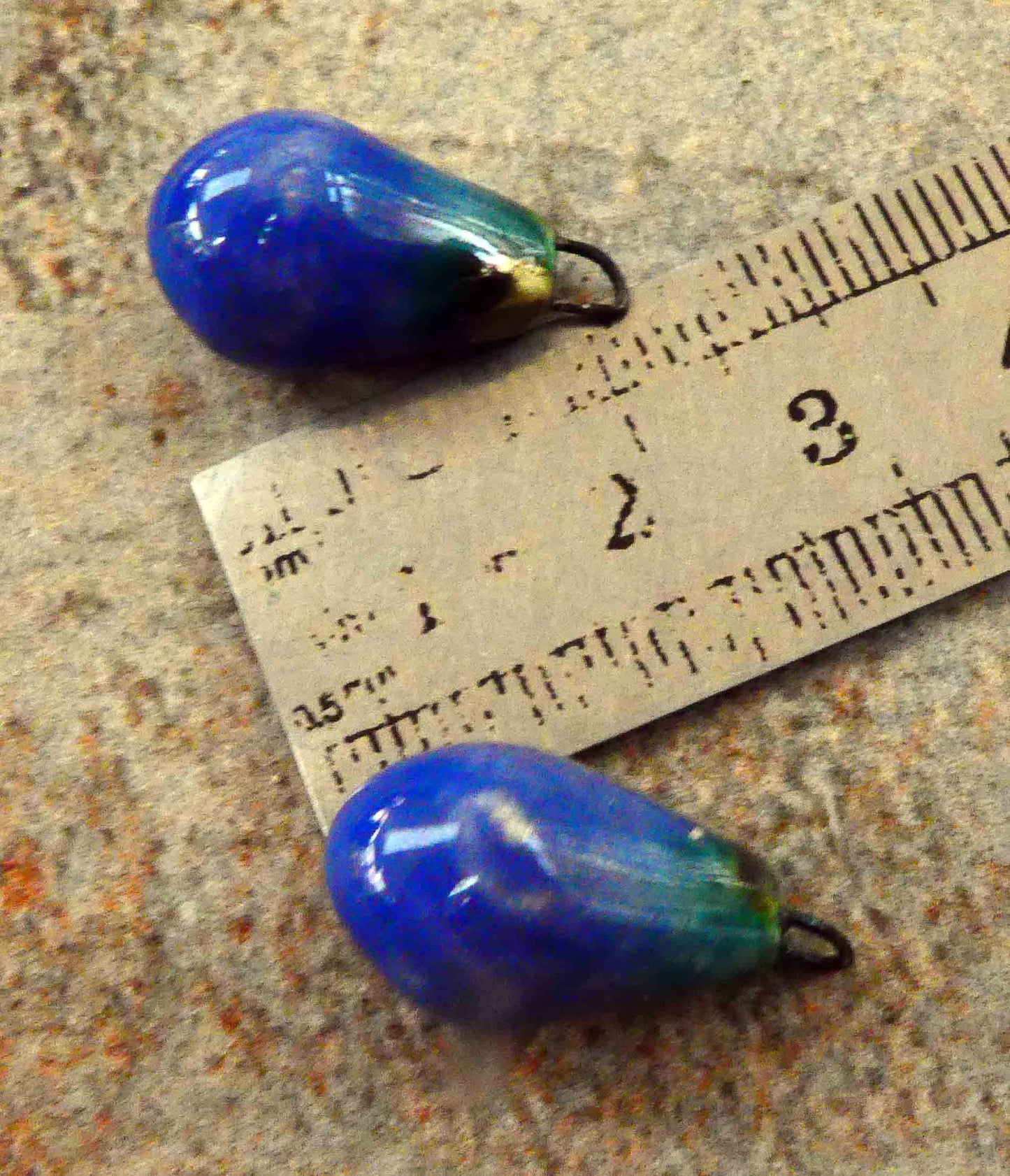 Ceramic Drops Earring Charms -Deep Water