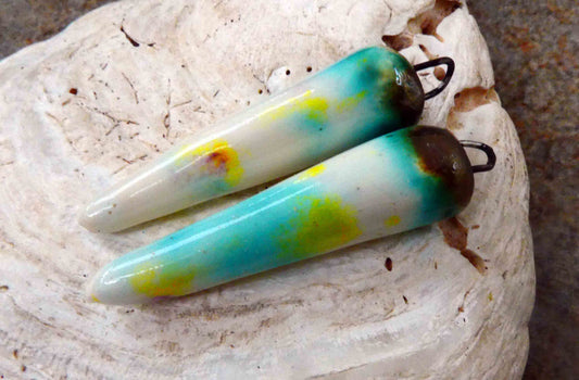 Ceramic Spikes Earring Charms -Jazz Notes