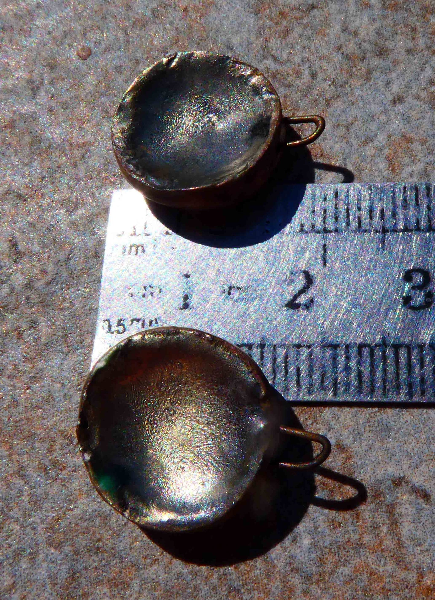 Ceramic Cup Earring Charms -Gold Lustre