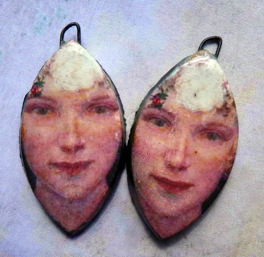 Ceramic Decal Edgar Maxence Earring Charms #1
