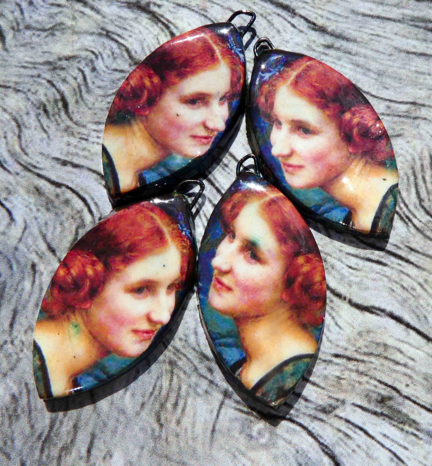 Ceramic Decal Edgar Maxence Earring Charms #3