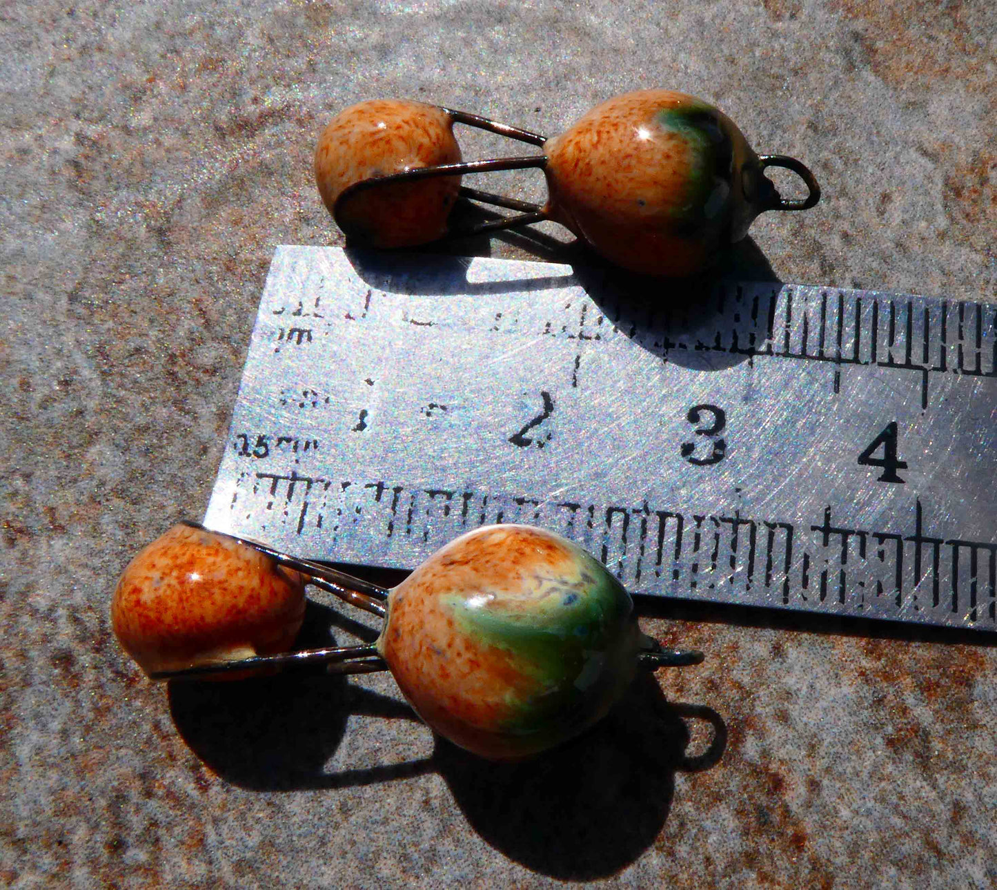 Ceramic Bobble Sling Earring Charms - Tibet