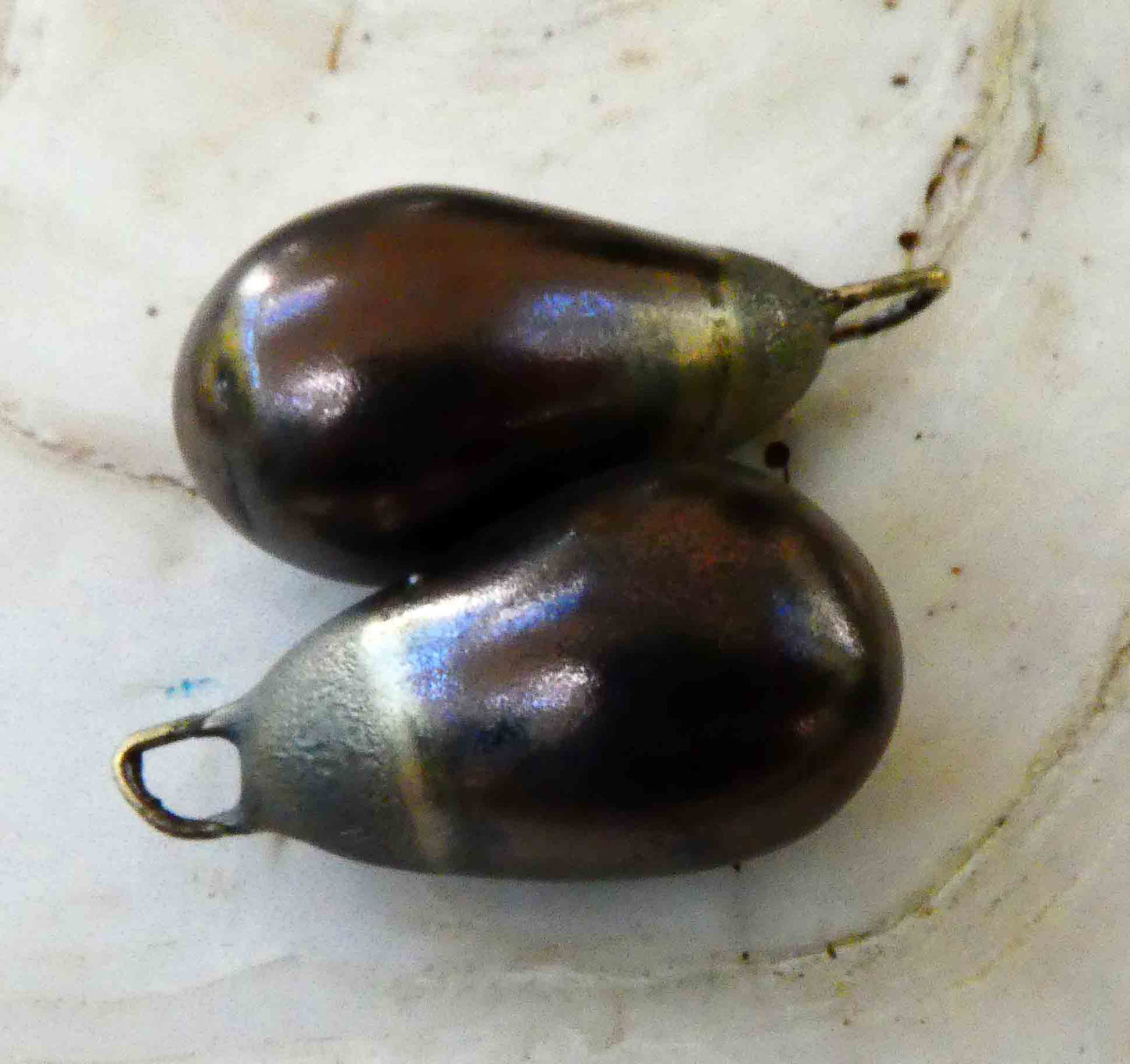 Ceramic Drops Earring Charms -Bronze