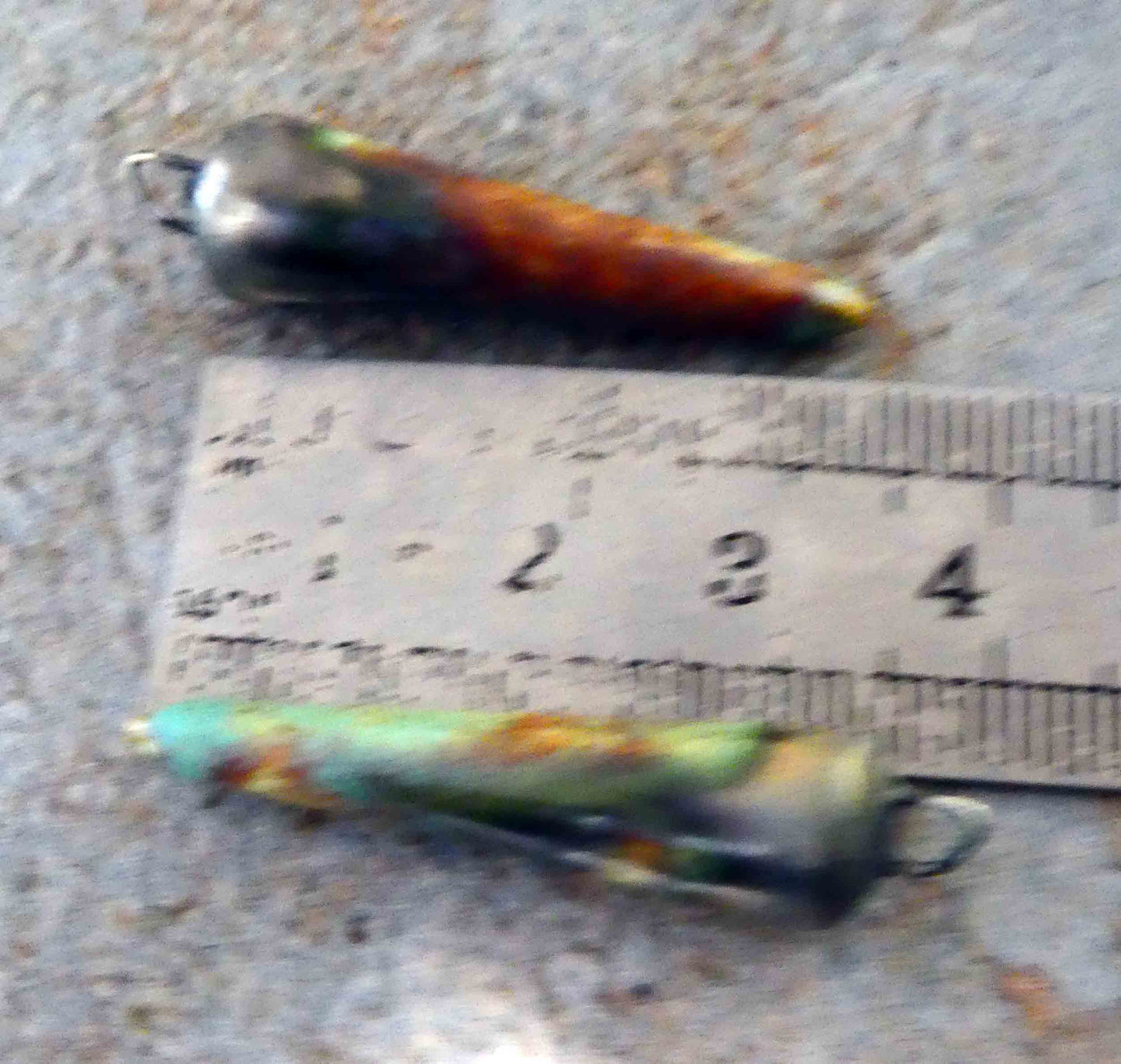 Ceramic Spikes Earring Charms -Old Copper