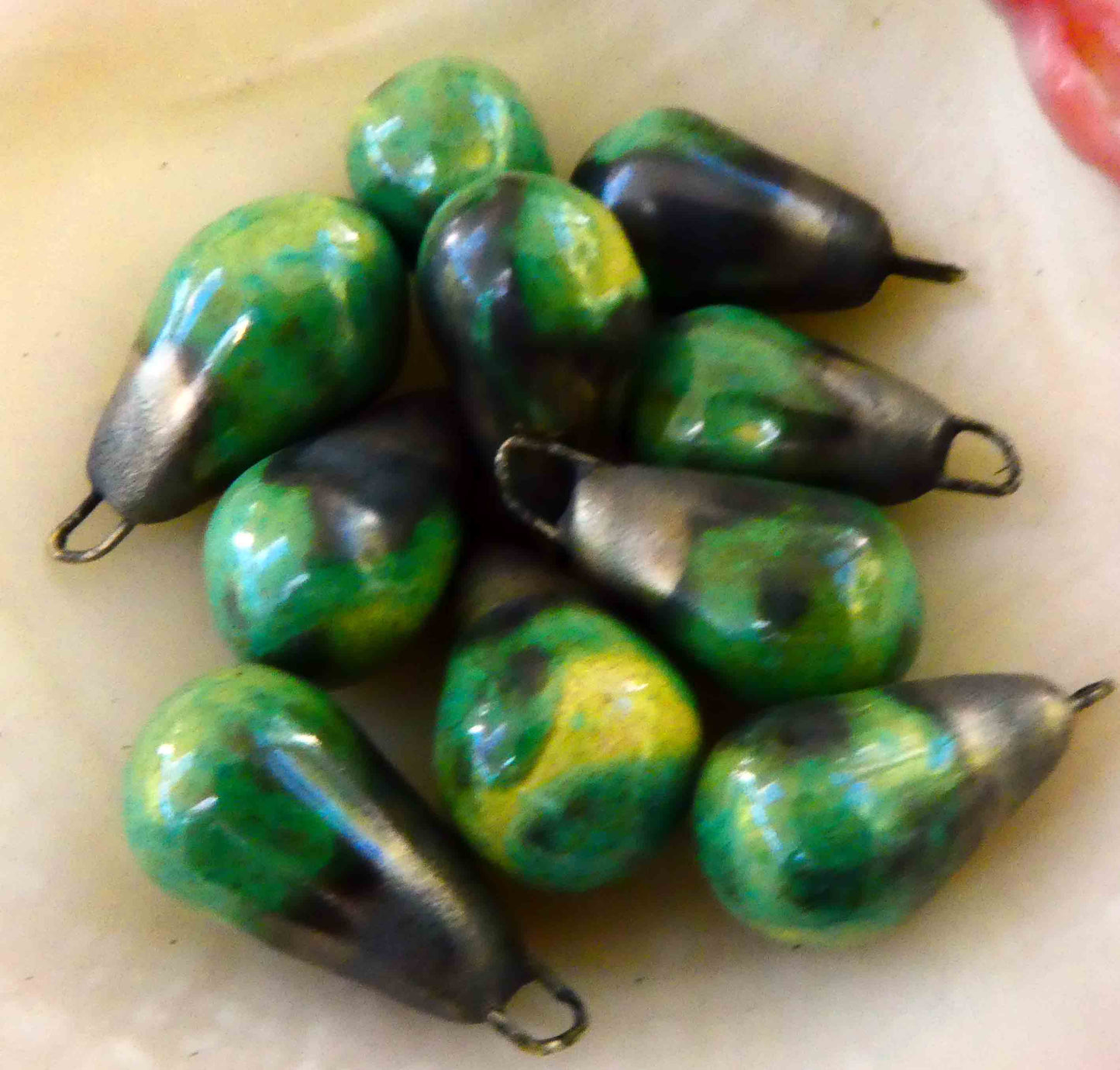 Ceramic Drops Earring Charms -Supernova