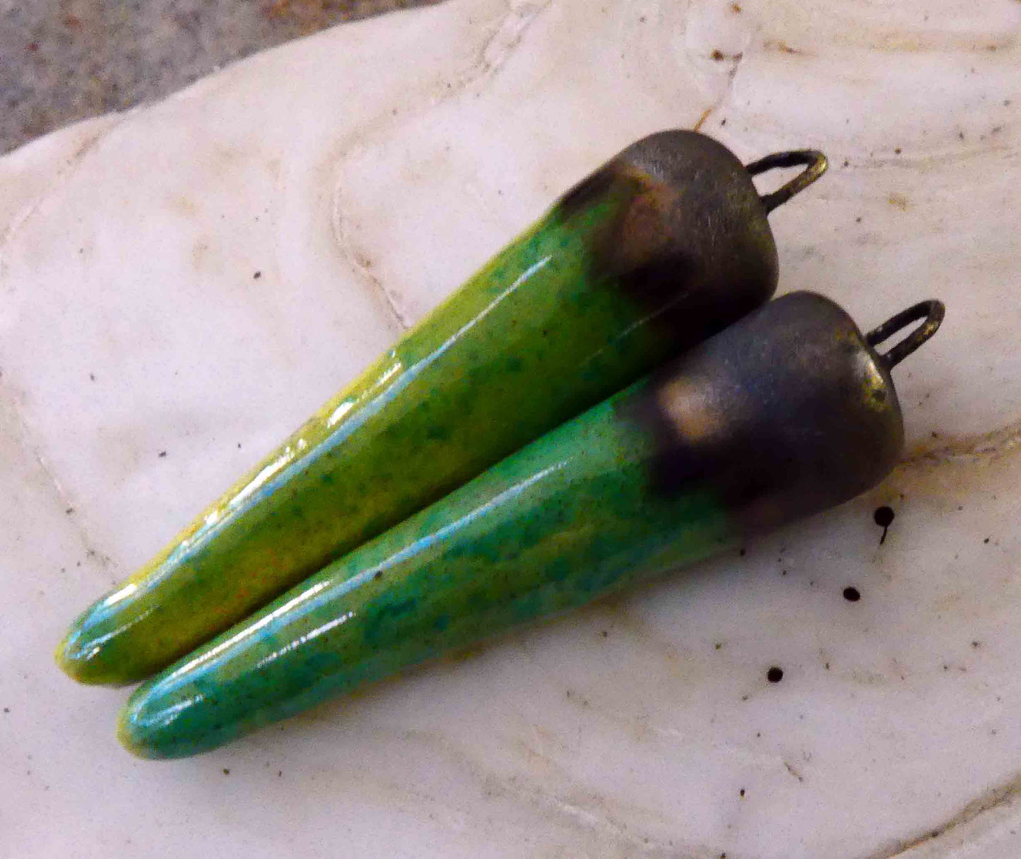 Ceramic Spikes Earring Charms -Supernova