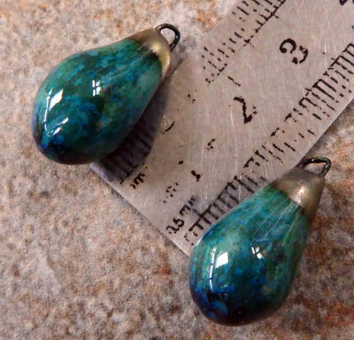 Ceramic Bronzy Drop Earring Charms - Bora Bora