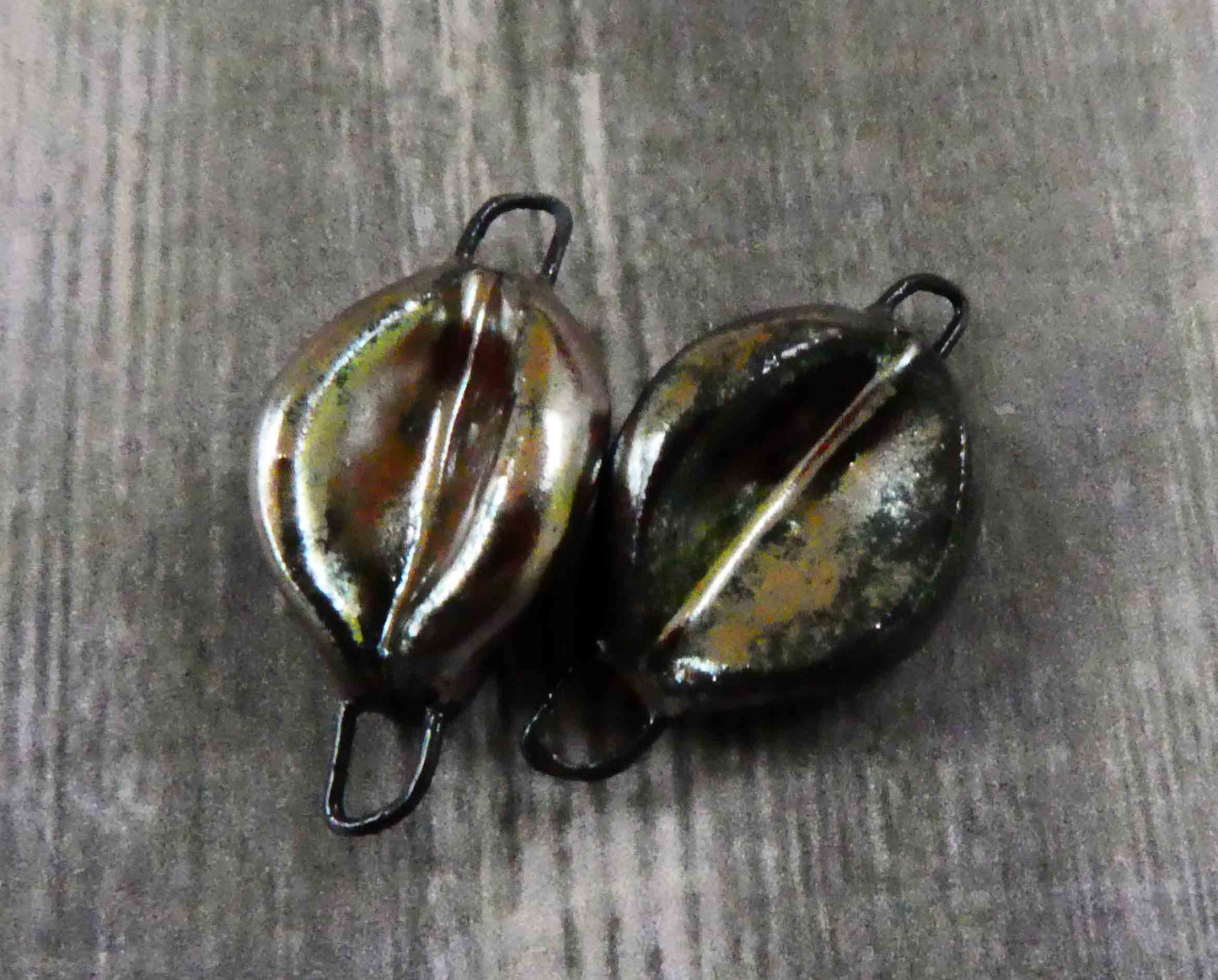 Ceramic Folded Earring Connectors - Gloria