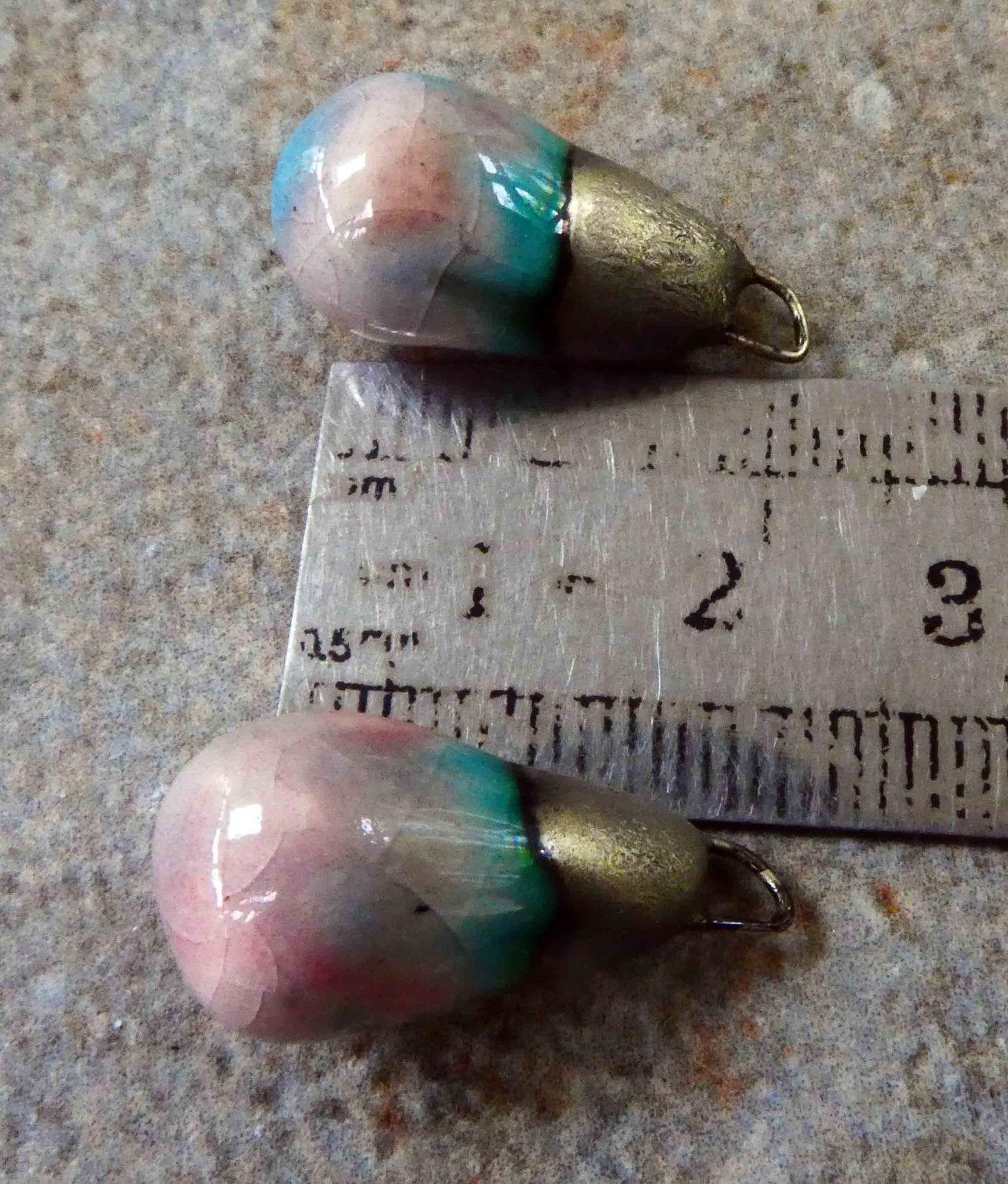 Ceramic Drops Earring Charms -Orchid Pink