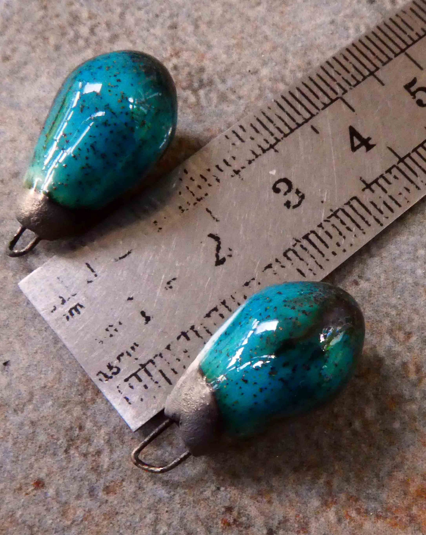 Ceramic Drops Earring Charms - Tiffany Green
