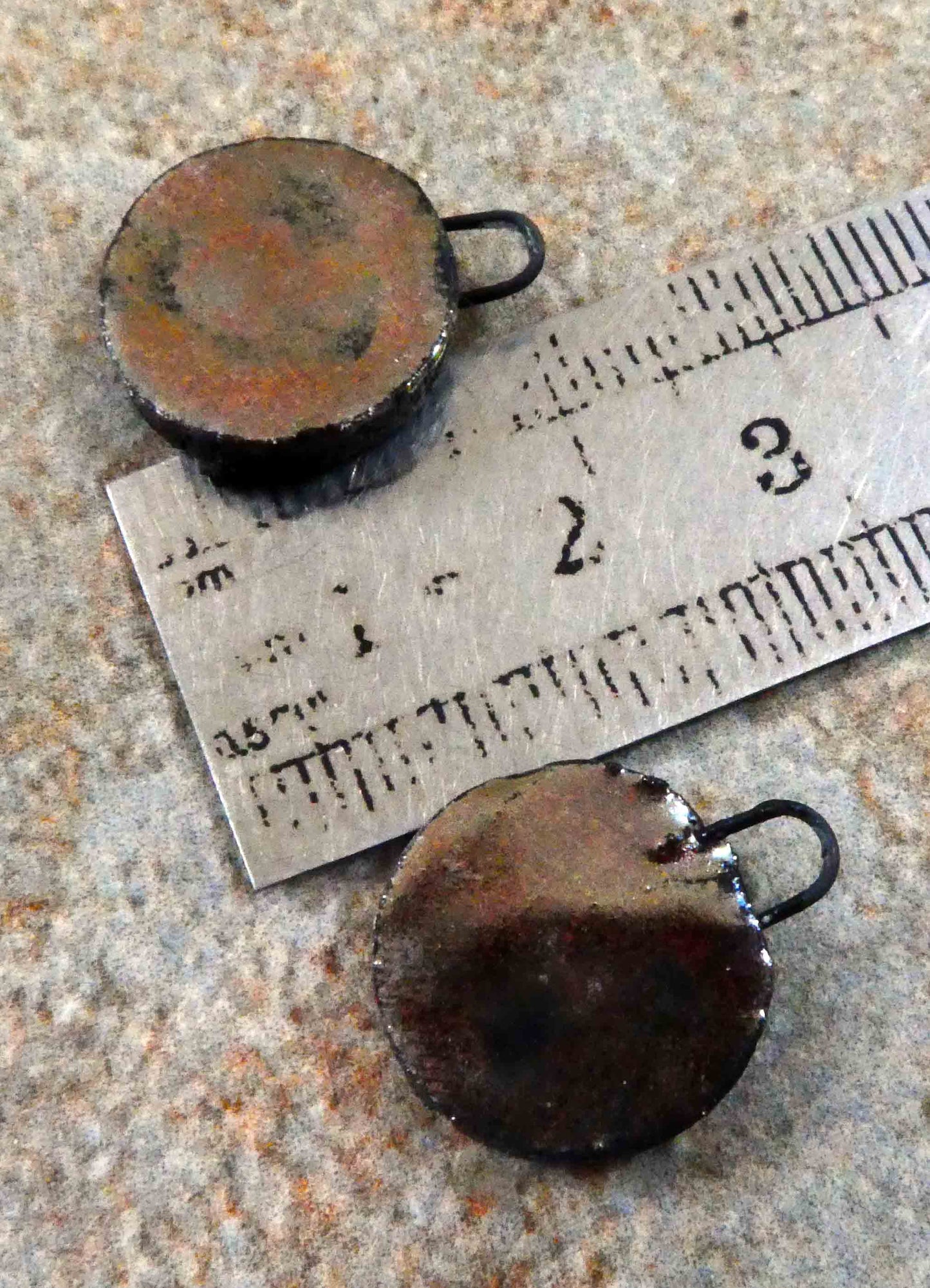 Mixed Ceramic Carved Disc Drops Earring Charms