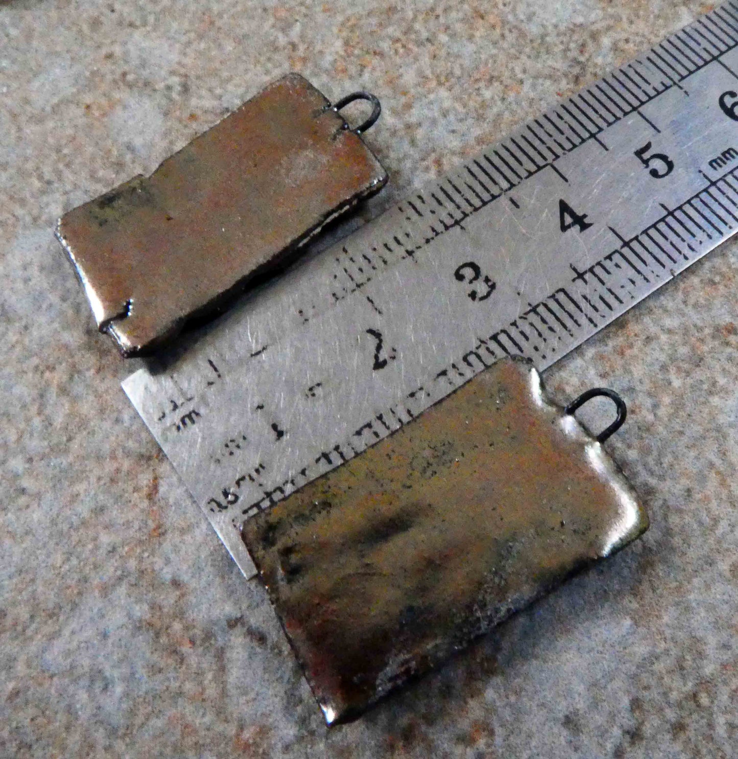 Mixed Ceramic Carved Tablet Drops Earring Charms