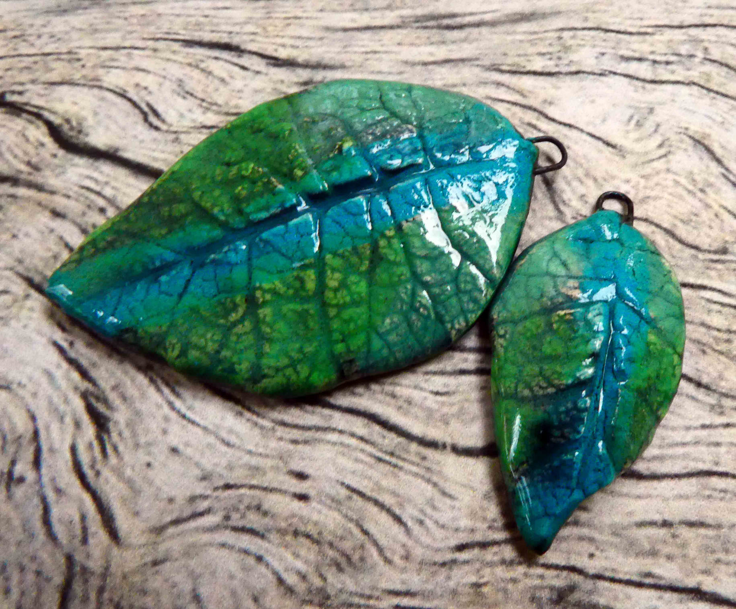 Ceramic Leaf Pendants #2