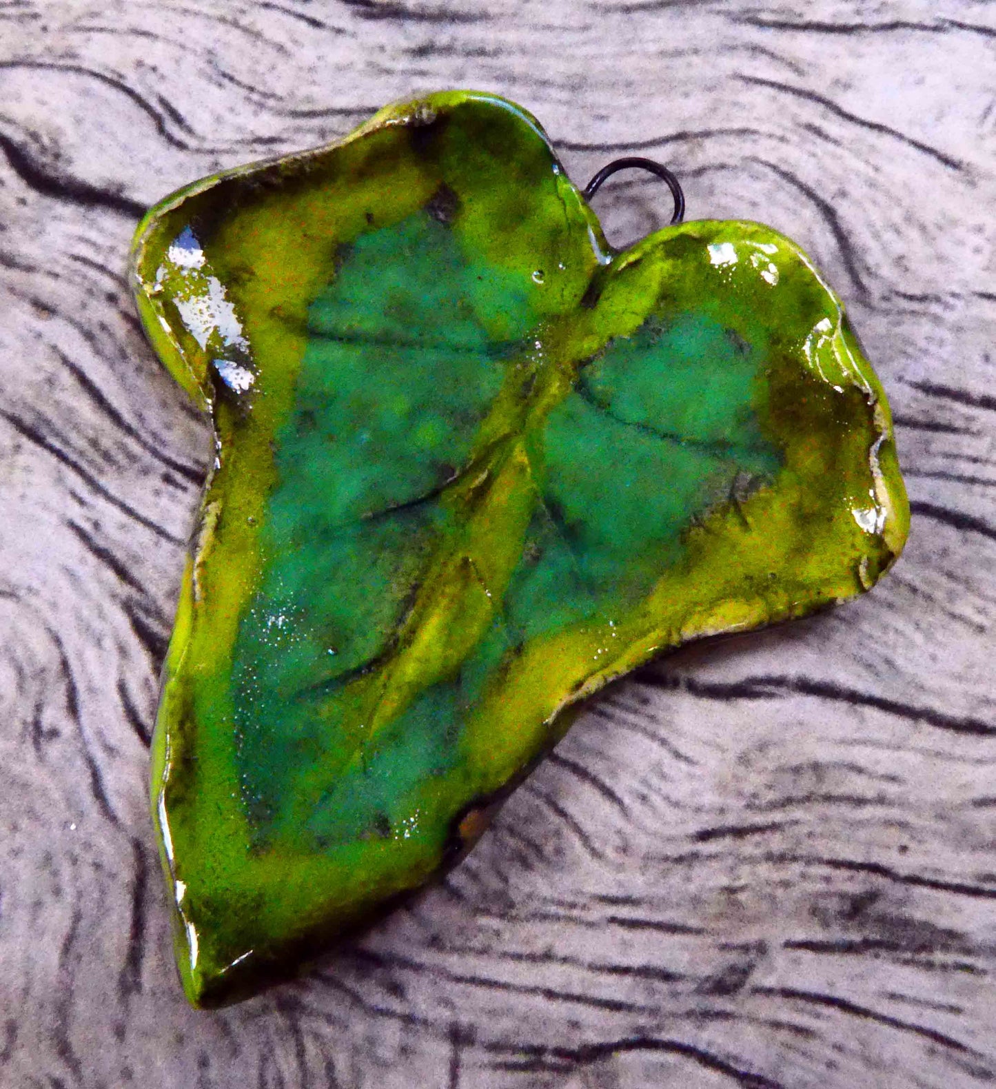 Ceramic Leaf Pendant #5