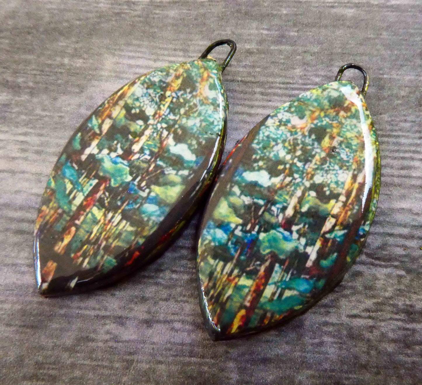 Ceramic Tiffany Earring Drops#15
