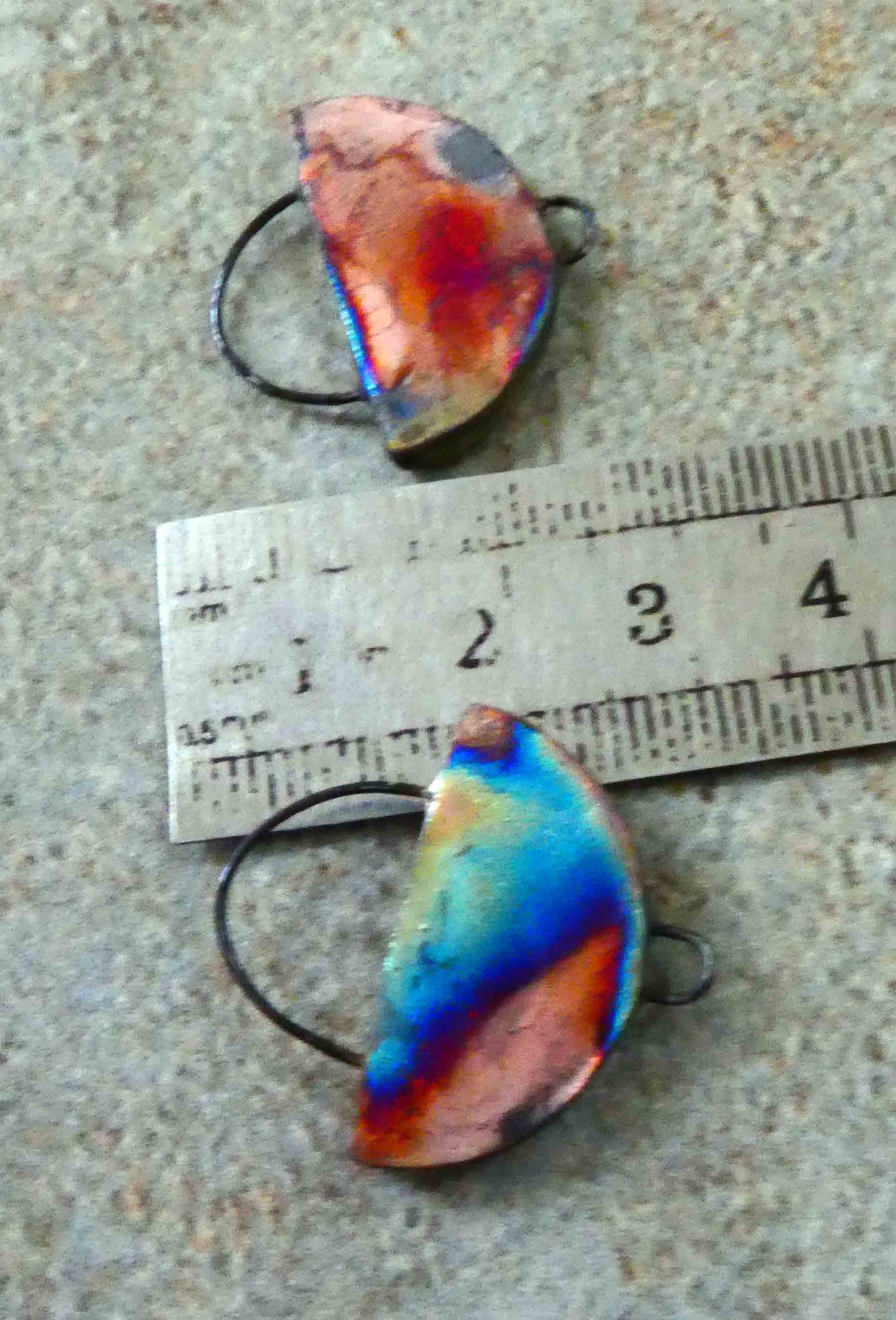 Ceramic Vintage Sun Decal Earring Connectors #1