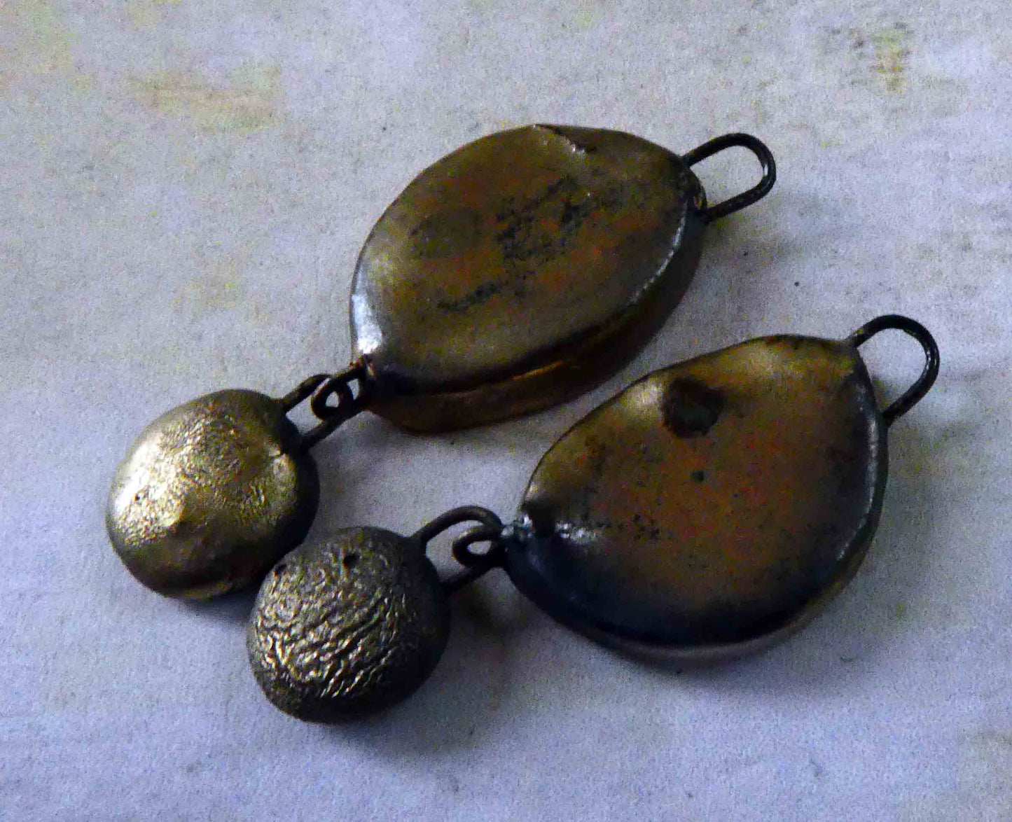 Ceramic Slim Slice Earring Dangles -Gloria