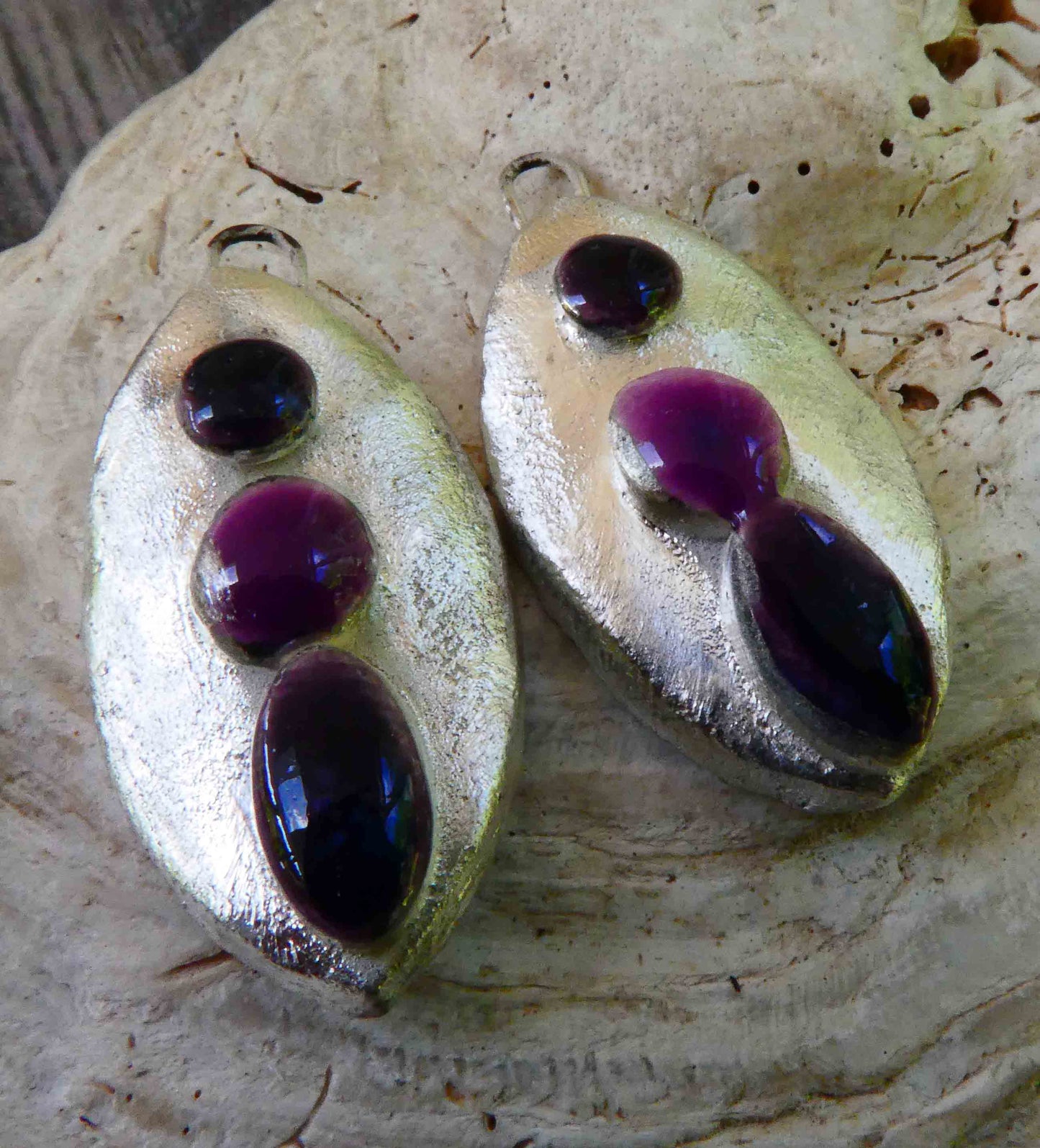 Ceramic Moulded Drop Earring Charms -La Fiesta and Grapel