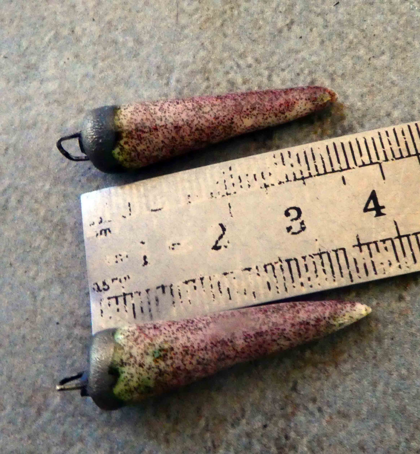 Ceramic Bronzy Spikes Earring Charms -Dusky Pink Dazzle