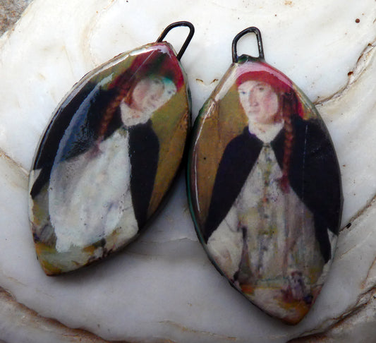 Warrior Women Decal Drop Earring Charms - Grace O'Malley