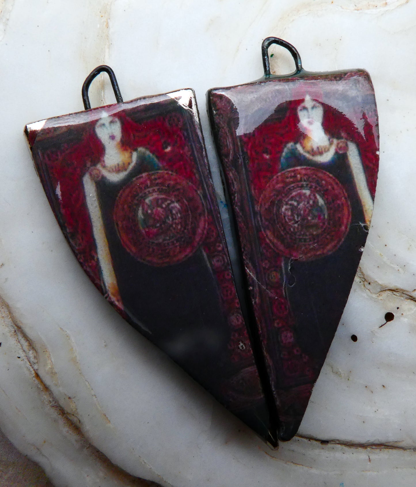 Warrior Women Decal Drop Earring Charms - Boudica