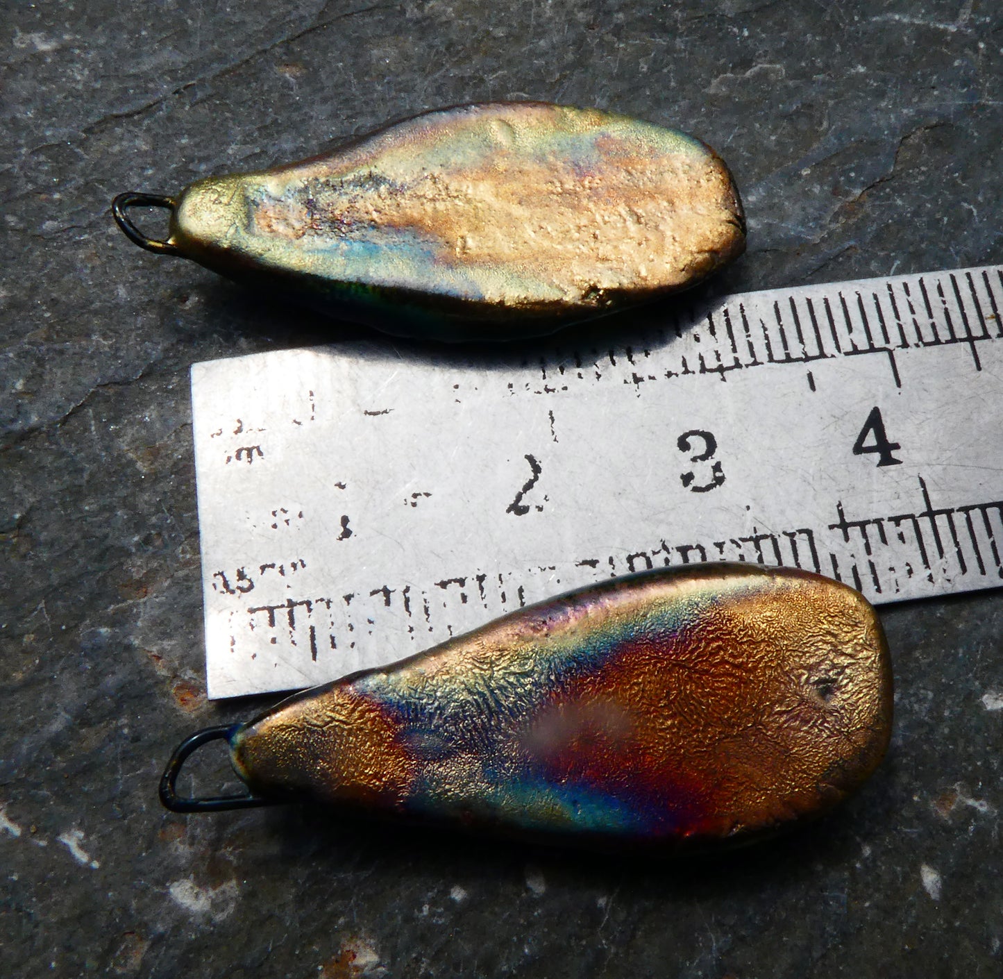 Ceramic Peacock Feather Earring Charms