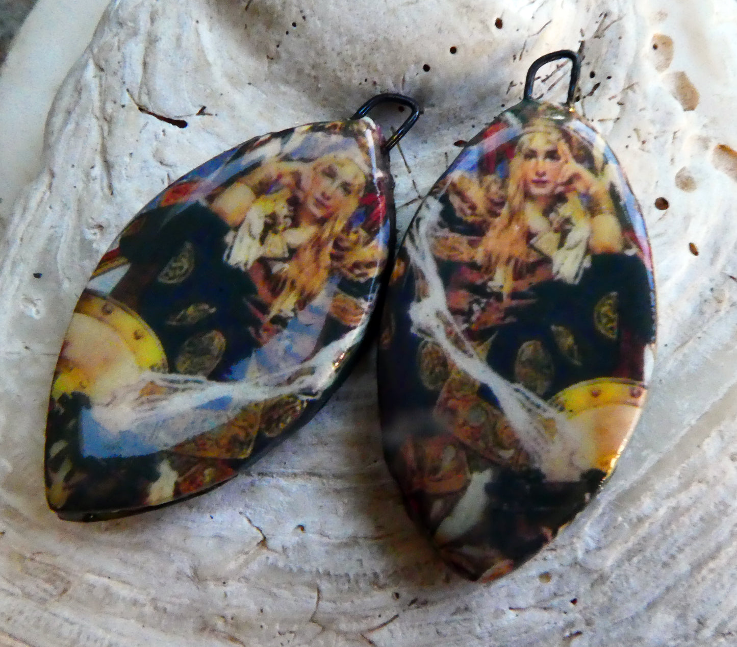 Warrior Women Decal Drop Earring Charms - Maeve Fairy Queen