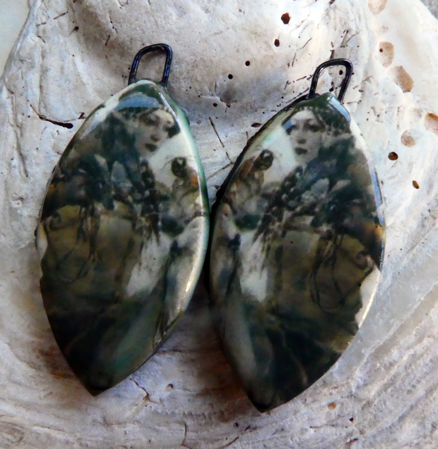 Warrior Women Decal Drop Earring Charms - Volga-Bulgar Warrior