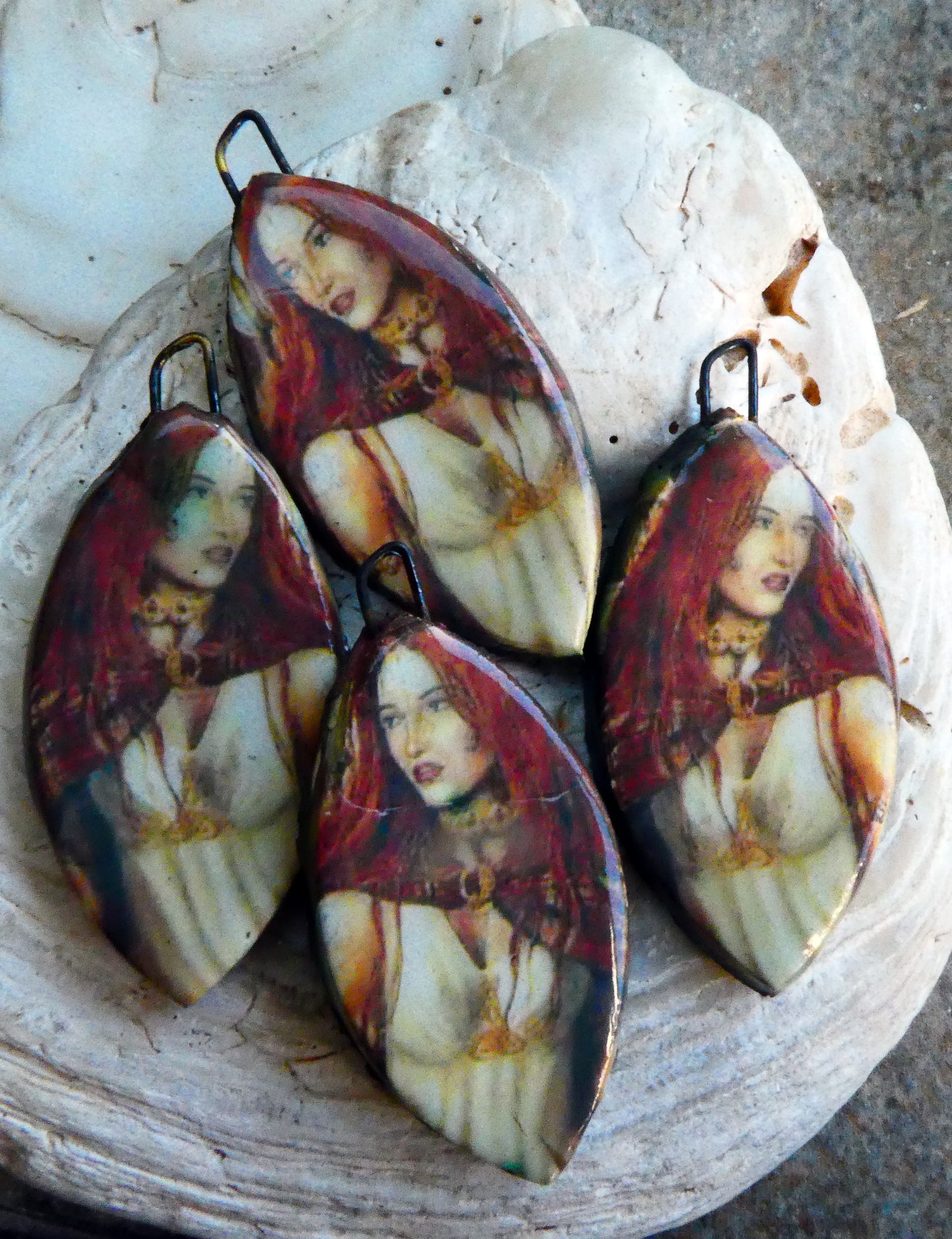 Warrior Women Decal Drop Earring Charms - Boudica #3