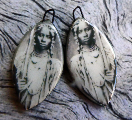 Warrior Women Decal Drop Earring Charms - The Mino of Dahomey Warrior