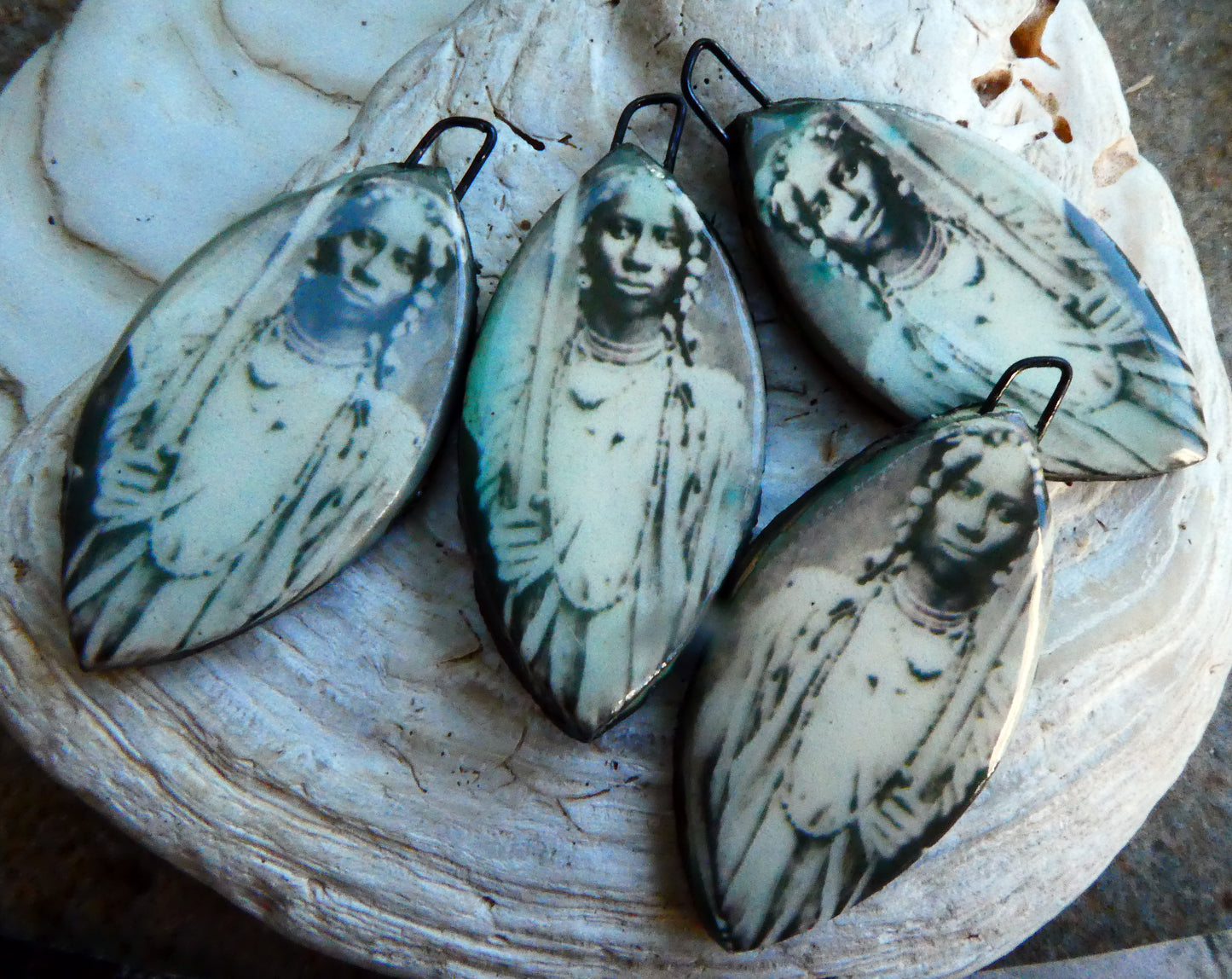 Warrior Women Decal Drop Earring Charms - The Mino of Dahomey Warrior